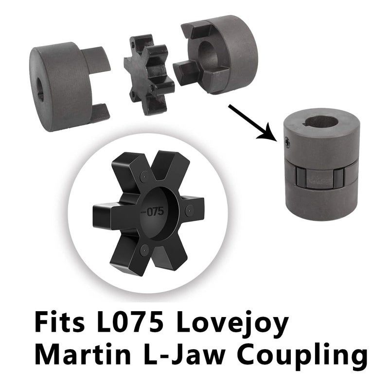 YXCCSE Flexible NBR Rubber Spider Insert Solid Spider Center Insert, Rubber Spider Insert Spider Center Insert for L Jaw Coupling L-Jaw Coupler (5Pcs L075) - Image 5